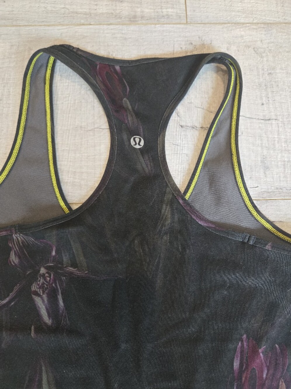 lululemon Black Floral Racerback & Tank Tops (Pair) No Tags - Picture 4 of 11